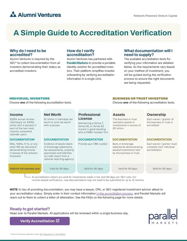 A Simple Guide to Accreditation Verification - Page 1
